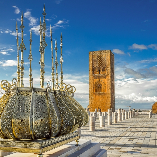 Der Hassan-Turm ist das Wahrzeichen der marokkanischen Hauptstadt Rabat; Copyright kicimici