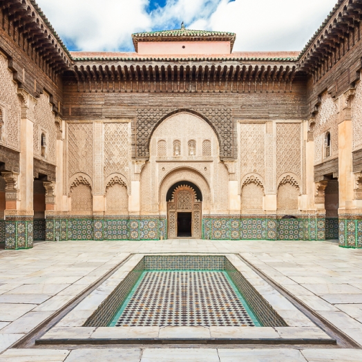 Die ehemalige Koranschule liegt im Zentrum der Medina in Marrakesch; Copyright saiko3p